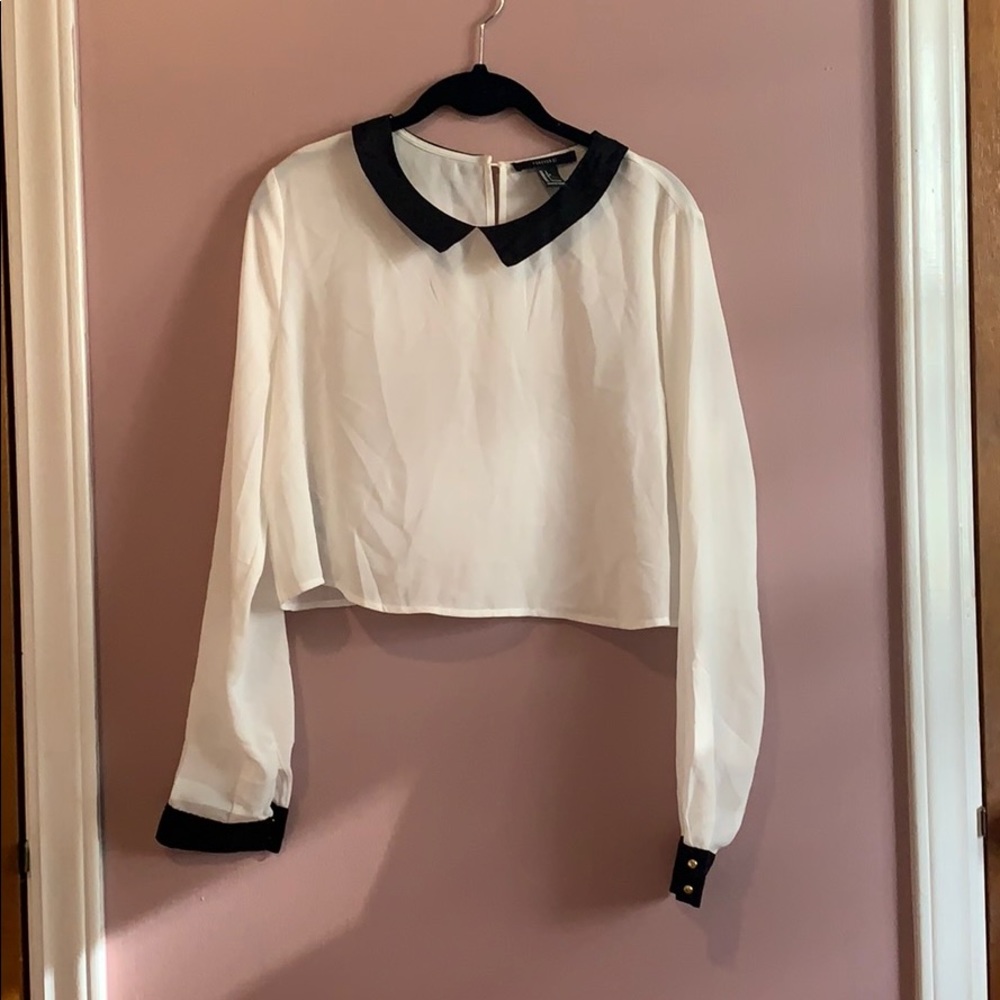 Black and white blouse